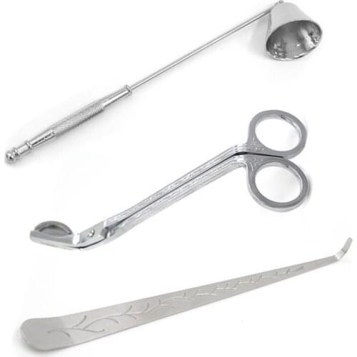 17CM Stainless Steel Candle Wick Trimmer Oil Lamp Trim Scissor Tijera Tesoura Cutter Snuffer Tool Hook Clipper