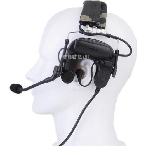 Z038 Half Ear Tactical Microphone Headset With Ear Plugs For Comtac Sordin Noise Reduction Headset Outdoor Sport Military