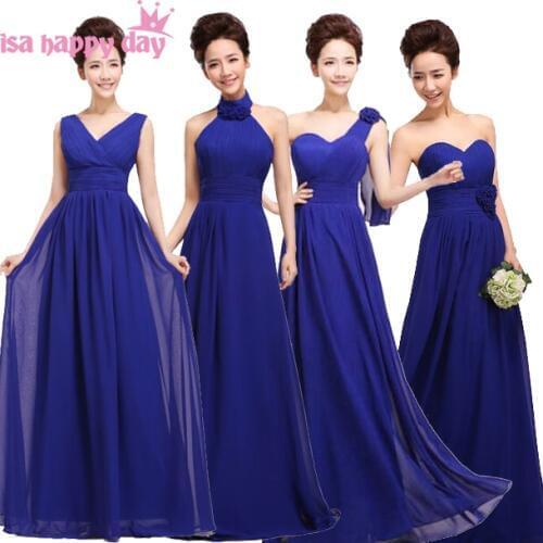 Robe de soire deep royal blue bridesmaid party dresses floor 2020 fashion long sexy girls of the bride dress bridemaid dress