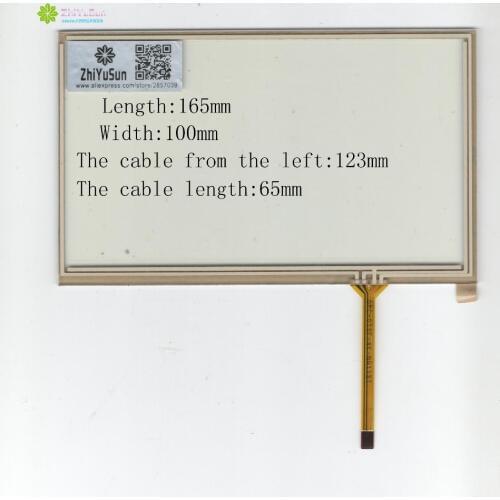 ZhiYuSun NEW GPC-070F 165mm*100mm 7inch 4 line For CarDVD touch screen panel for AT070TN90 display this is compatible