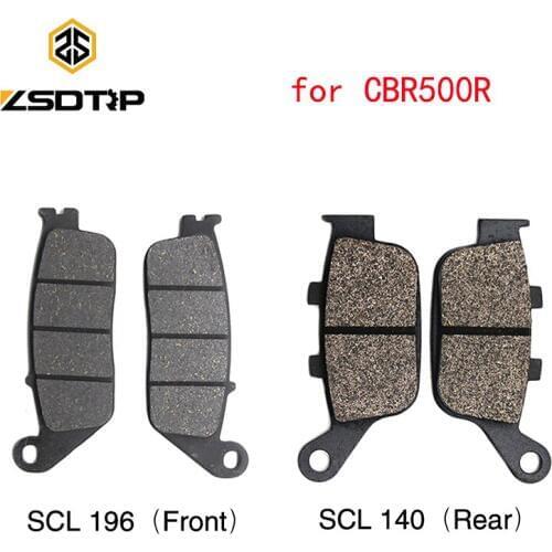 ZSDTRP Motorcycle Brake System Front Rear Brake Pads Kit For Honda CBR500R 2013 2014 2015