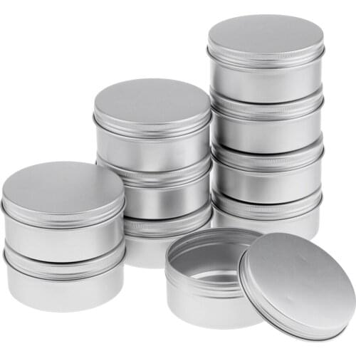 10x 150ml Aluminum Cosmetics Ointment Empty Lip Balm Wax Containers Jars Tin