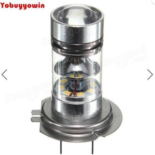 2Pcs/Pack H7 100W Car LED 20-SMD Cree Chips Led Projector Car Auto Fog Driving DRL Light Bulbs White 6000K