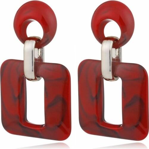 2021 European And American Acrylic Fashion Declaration Womens Earrings Retro Resin Hanging Earrings 2021 Brinks Wedding Jewelry
