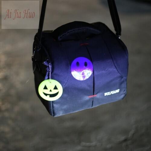 4pcs Smiling Face Reflective Stickers School Bag Car Cycling Running At Night Warning Reflector Film Decal Tape Round Stickers