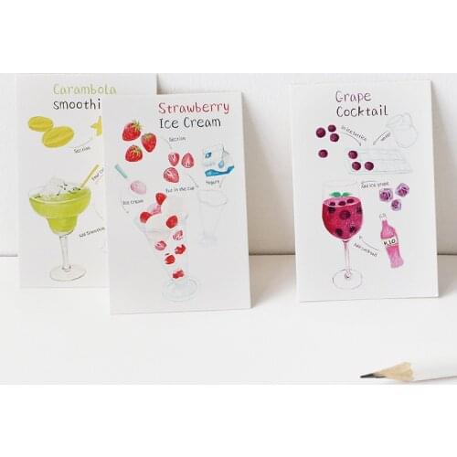 5.2*8cm 27pcs Mini Card make a cup of cocktail for you theme Scrapbooking Craft DIY gift card message card