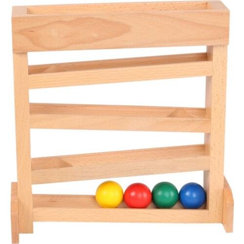 5 Layers Wooden Ball Ramp Racer Mini Maze Race Educational Toys for Toddlers