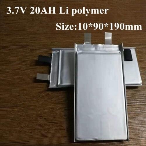 7pcs/lot 3.7v 20ah 1090190 Li Polymer Battery 7s 24v Battery Pack Cell Li-ion 3.7v 20ah for Electric Bike Motor Aircraft Toys