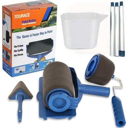 8Pcs/set Paint Roller Set with Sticks Paint Roller Transform Your Room in Just Minutes Decorate Runner Tool Painting Brush Set