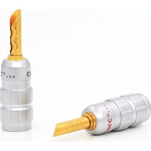 8pcs hi-end Gold Plated Copper Banana Z-Plug Speaker Cable Wire Connector Hifi BAF plug connector