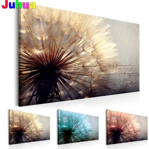 Abstract nordic Dandelion 5D Diy Diamond Painting full round square flower diamond Embroidery Mosaic Set home decor
