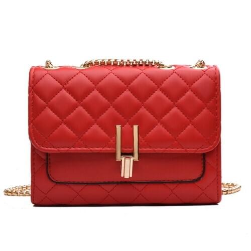 B02 New Rhombus Black Rock Soft Single Shoulder Oblique Span Chain Bag Luxury Handbags for Woman 2021 PU Leather Messenger Bag