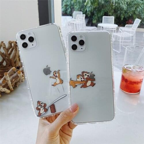 Lovely squirrel cute phone case for iphone 12 mini pro max 11 xs max x xr 7 8 plus silicone cover capa shell conque fashion case