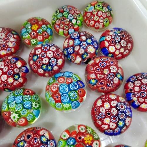 1pcs 4-5cm Colorful glass kaleidoscope flat bottom home decoration gift for children