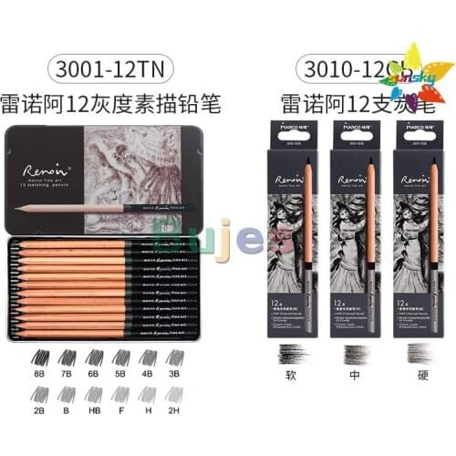 6 12 24 marco Drawing Pencil Set Wooden Professional Art Supplies art student Sketch Charcoal Pencil set Art Painting Stationery