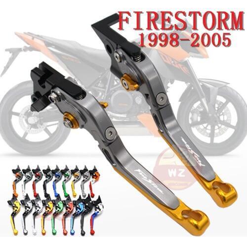 Logo (FIRESTORM) Red+Titanium For Honda VTR1000F / FIRESTORM 1998-2005 2001 2002 2003 2004 CNC Motorcycle Brake Clutch Levers