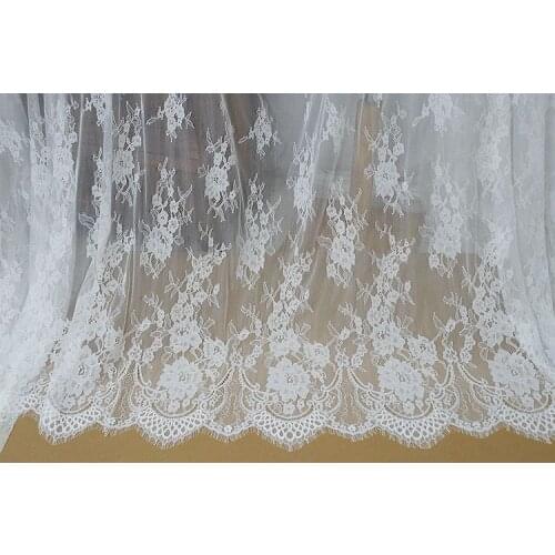 3M/ LOT 150cm hot sale French Chantilly lace fabric and trim for choice DIY kid dress shirt skirt accessory