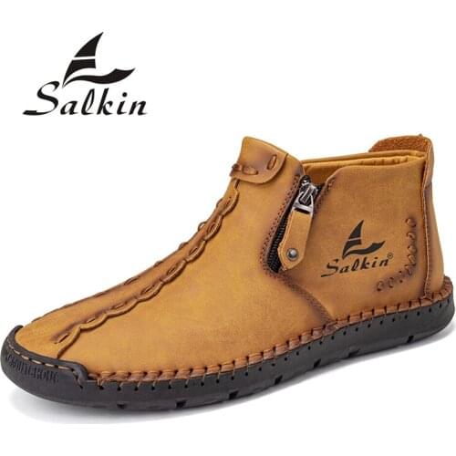 2021 New Comfortable Casual Leather Shoes Men Soft Leather Loafers Hot Sale Moccasins Shoes