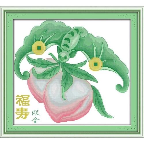 Having both blessing & longevity cross stitch kit 14ct 11ct print canvas stitching embroidery DIY handmade needlework