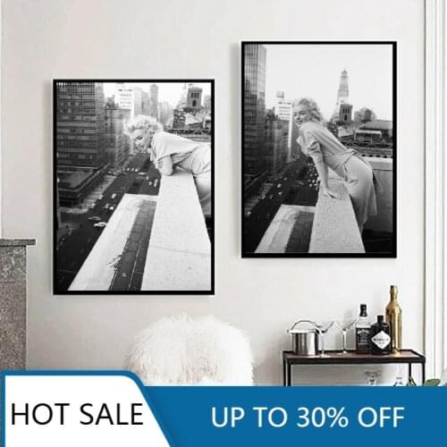 Retro Photo Wall Art on the balcony of the Ambassador Hotel in New York City Canvas Painting Posters Prints Vintage Room Decor