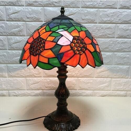 Tiffany Table Lamp E27 Six Models Dragonfly Style Bedroom Bedside Lamp Creative Fashion Retro Table Lamp