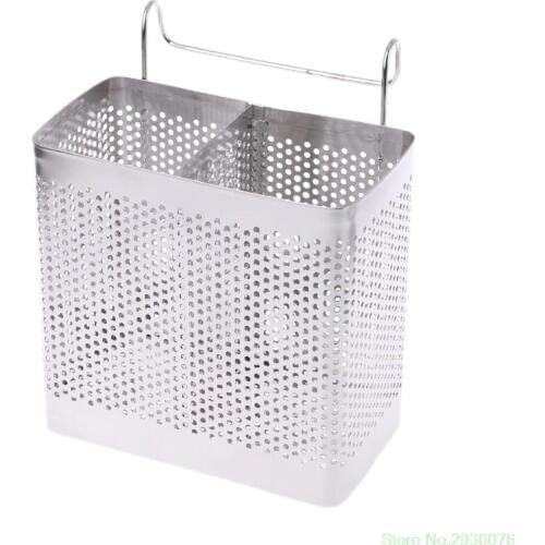 2019 New Kitchen Hanging Stainless Steel Chopsticks Spoons Fork Cutlery Holder Organizer Rack Drainer Storage