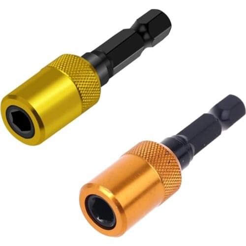 2021 New 1/4 inch Hex Shank Quick Release Electric Screwdriver Magnetic Extension Rod Bit Holder 60mm 4 Colors