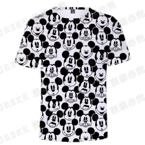 New Summer Cartoon Anime Mickey Mouse 3D T shirt New Boy Girl Kids Fashion Streetwear Fashion Men Women Children Cool Tops Tee