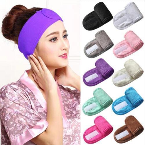 5PCS Spa Facial Headband Makeup Shower Bath Wrap Adjustable Stretch Hair Towel Wrap For Face Wash Facial Treatment Sports