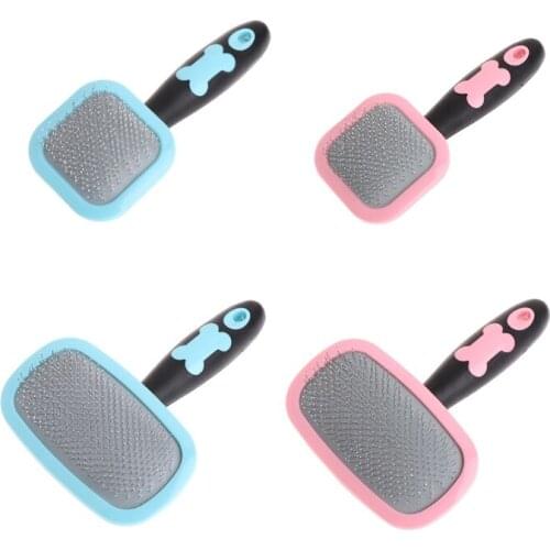 Handle Shedding Hair Brush Pin Fur Grooming Trimmer Comb Tool For Pet Dog Cat