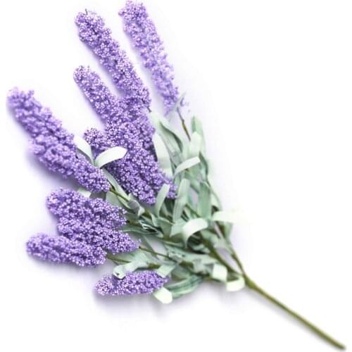 Wedding Silk Flowers High Simulation 12 Heads Lavender Bouquet Artificial Plants Plant Wedding Home Decoration Table Decors