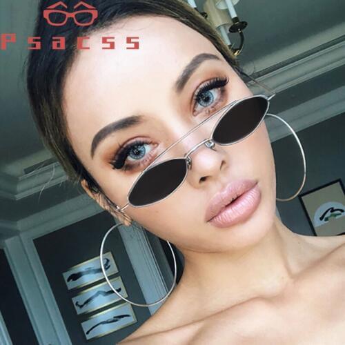 Psacss Small Oval Sunglasses Women Men Vintage Metal Glasses Brand Designer Womens Retro Sexy Mirror Lunette De Soleil Femme