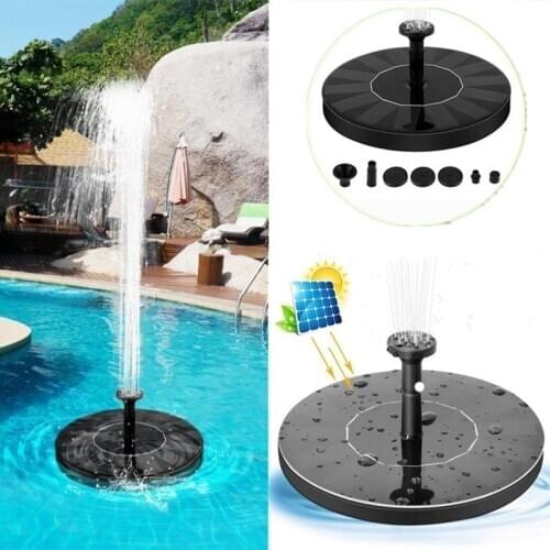 Solar Power Water Fountain Garden Pool Pond 30-45cm Outdoor Solar Panel Bird Bath Floating Water Fountain Pump Garden Decoration
