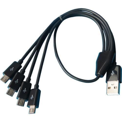 50cm 4 in 1 Micro USB charger cable Power 4 Android phones Devices At Once