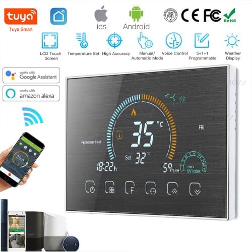 TUYA Floor Heating Thermostat WIFI Is Suitable for 5A water Gas Boiler/16A Electric Heating Linkage SMART HOME Work with Alexa