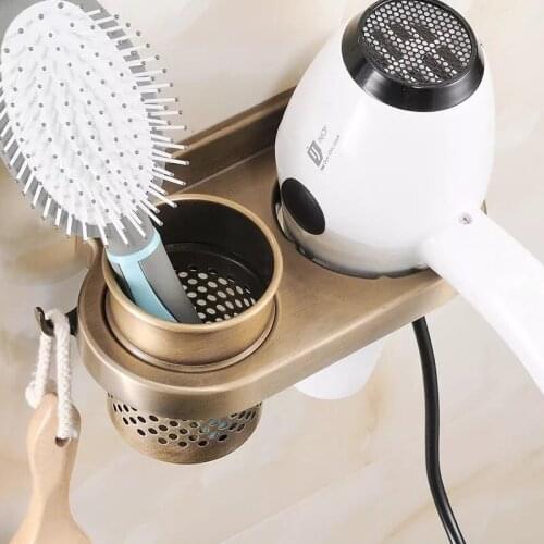 Bathroom Hair Dryer Rack Aluminum Wall - Mounted blower stand Toilet Toilet Storage Rack Bathroom Accessories