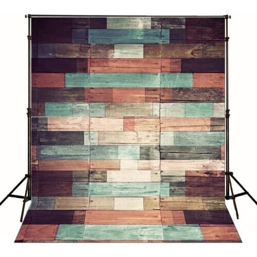 VinylBDS Digital Printing Photo Studio Backdrop Retro Colorful Wood Wall For Newborn Child Photography Background