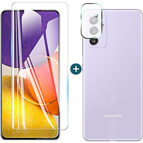 2 IN 1 for Samsung Galaxy A82 Glass Screen Protector Film Tempered Glass Camera A72 A52 A42 A32 A22 A21 A02s S21 Plus S20 Fe A71