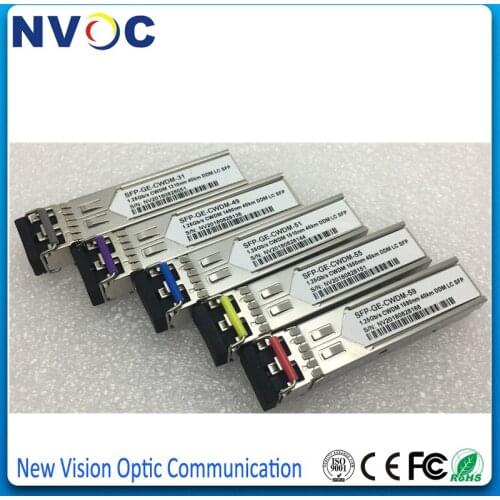 1.25G CWDM 40KM 1270nm~1610nm Dual LC SFP Transceiver wtih DOM,4 Wavelengths SMF 1000BASE-CWDM Dual Fiber SFP Module