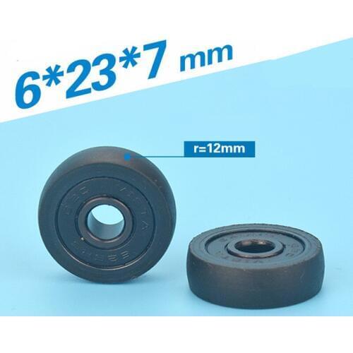 1pcs 6*23*7mm spherical / cam bearing pulley, silent wear resistant guide wheel, small wheel outer diameter 23mm