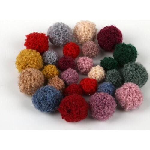 10Pcs 15mm 20mm Polyester Soft pompoms for crafts Mix 18Colors DIY Pom Poms Ball Furball Home Decor Sewing Supplies Accessories
