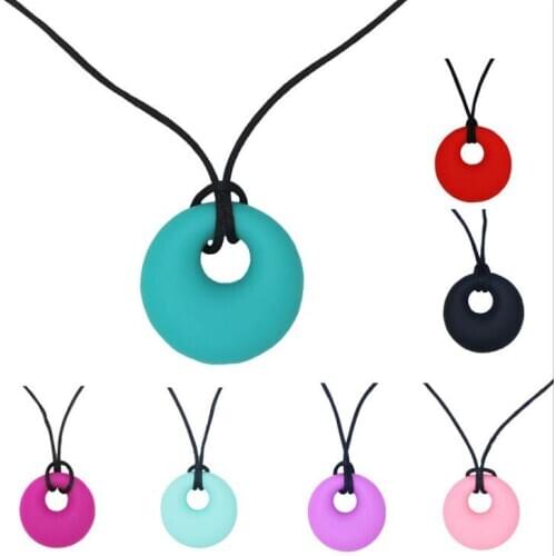 10Pcs/lot Baby Silicone Toys BPA Free Safe Teething Sensory Chew Pendant Necklace Molar Stick Nursing Gift For Mother Wears
