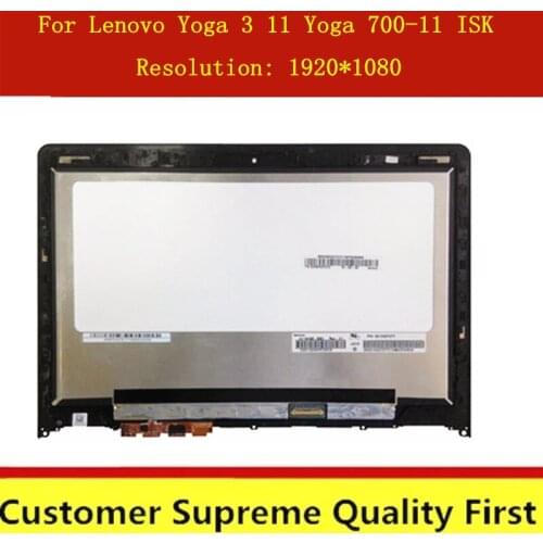 Free shipping For Lenovo Yoga 700-11ISK LCD Display Touch Screen Panel Assembly N116HSE-EBC For Lenovo YOGA 700-11 80QE