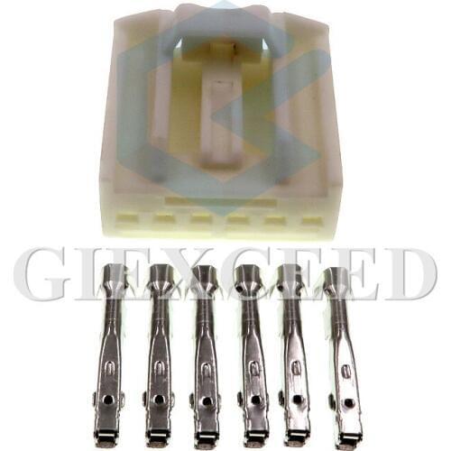 2 Sets 6 Pin Female Automotive Wiring Harness Connector Sockets With Pins