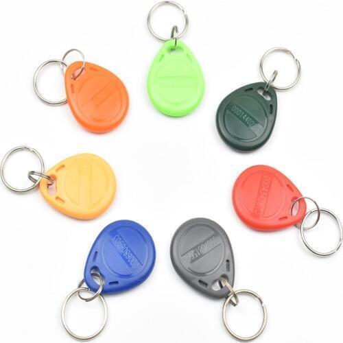 20Pcs/Lot 125khz RFID EM4100 TK4100 Key Fobs Token Tags Keyfobs Keychain ID Card Read Only Access Control RFID Card
