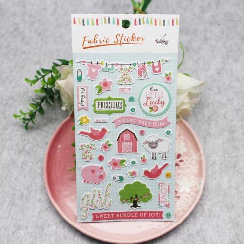 34 pieces / set of pink cute baby skirt long stripe pattern sticker planner scrapbook DIY decoration diary album sticker