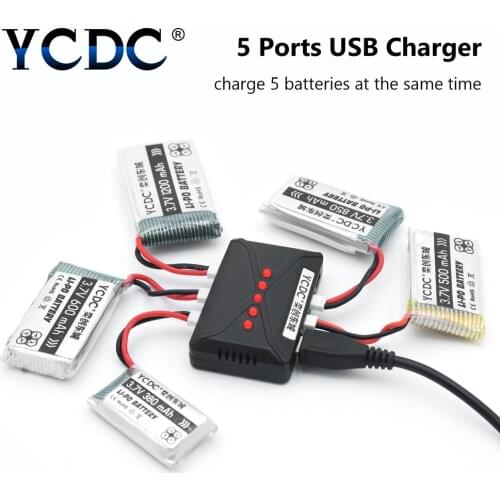 4.2V 4-Port 5 Ports Lipo Battery Charger For Syma X5C X5SC X5SW X5C-1 X5SC-1 Cx-30 Cx-31 Drone Quadcopter For JJRC H37 H6C H31