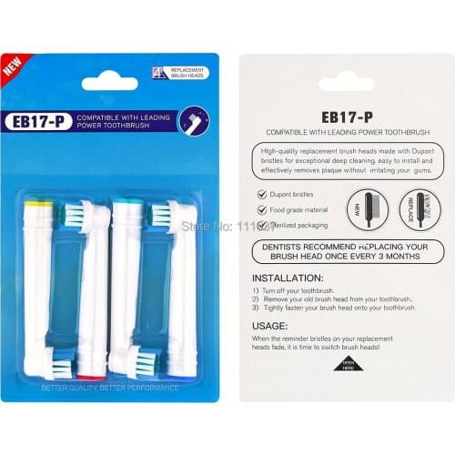 EB17-P Electric Replacement Toothbrush Heads Precision Oral Care 4pack(16pcs)