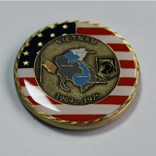 50pcs/lot Free Shipping,VET Army Navy Marine Air Force Coast Guard, Vietnam War Veteran Challenge Coin
