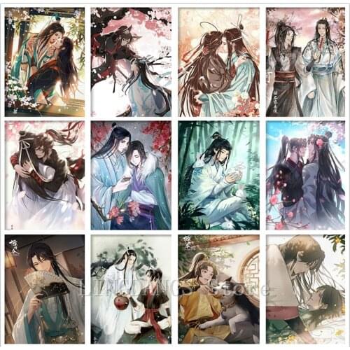 5D DIY Full Drill Diamond Painting Chinese Ancient Style Anime Mo Dao Zu Shi Diamond Mosaic Embroidery Cross Stitch Home Deco